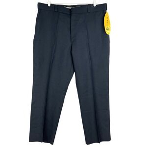 Flying Cross Men's Regular Fit Classic Style Navy Dacron Pants Size 44x30 NWT